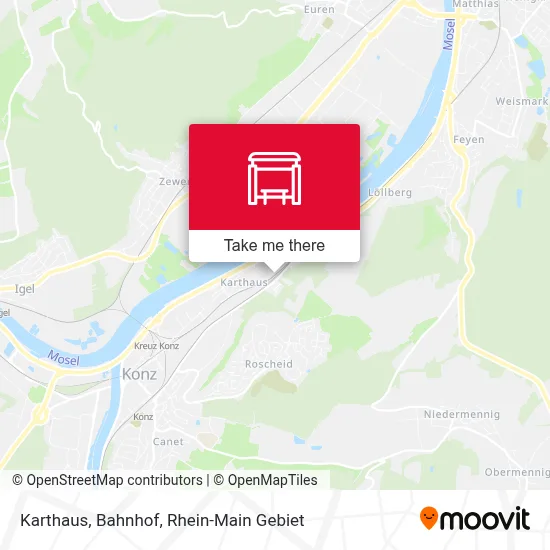 Karthaus, Bahnhof map