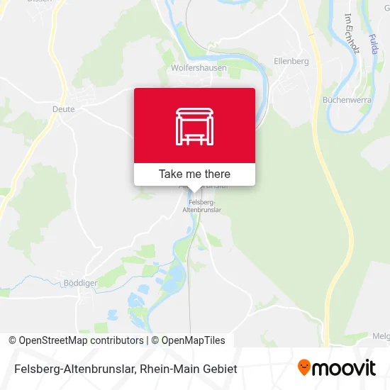 Felsberg-Altenbrunslar map