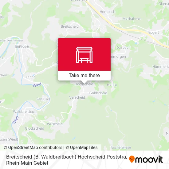 Breitscheid (B. Waldbreitbach) Hochscheid Poststra map