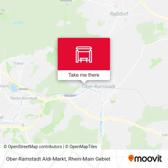 Карта Ober-Ramstadt Aldi-Markt