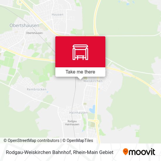 Карта Rodgau-Weiskirchen Bahnhof