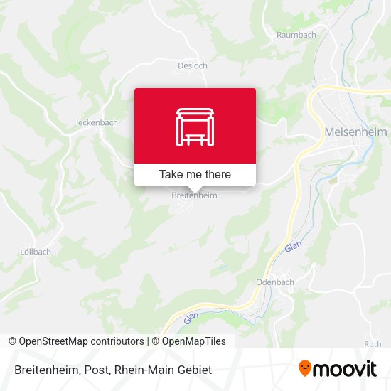 Карта Breitenheim, Post