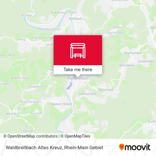 Карта Waldbreitbach Altes Kreuz