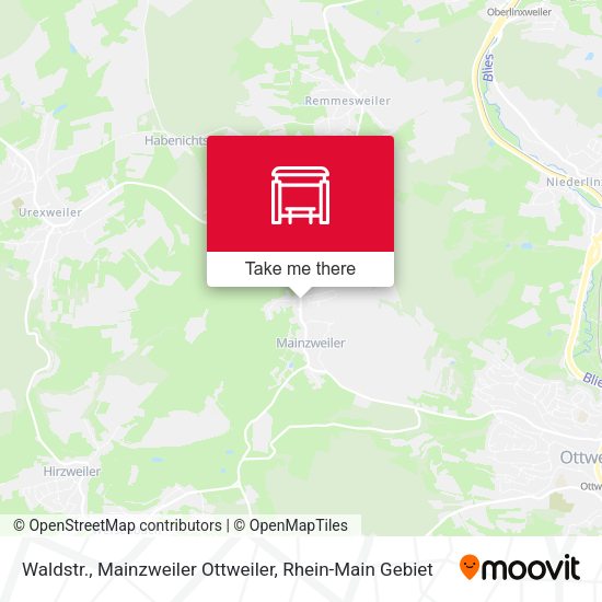 Карта Waldstr., Mainzweiler Ottweiler