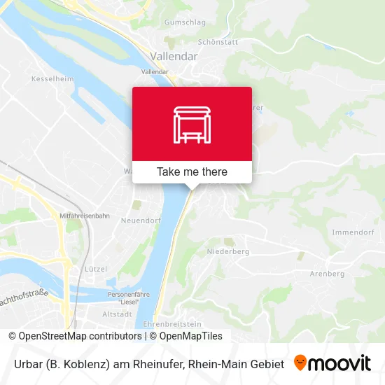 Карта Urbar (B. Koblenz) am Rheinufer