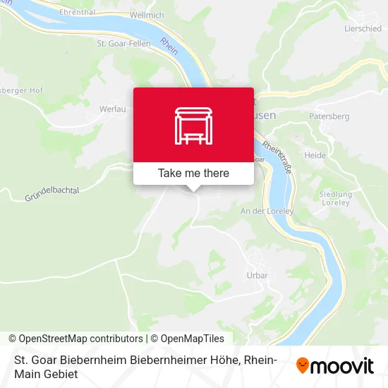 Карта St. Goar Biebernheim Biebernheimer Höhe