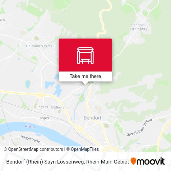 Карта Bendorf (Rhein) Sayn Lossenweg