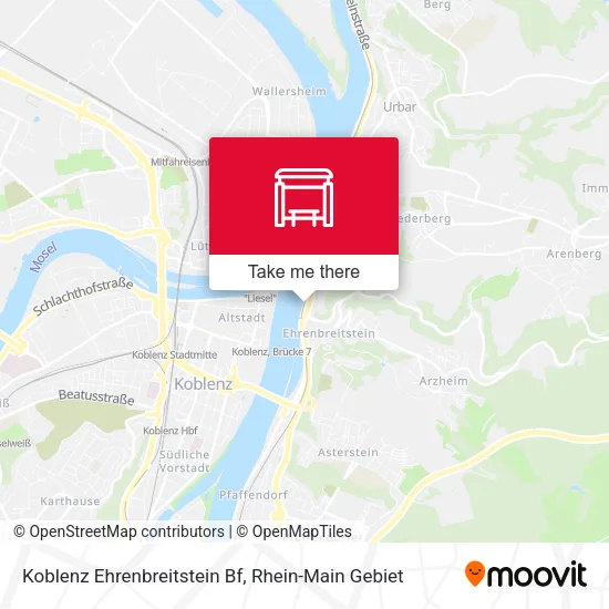 Koblenz Ehrenbreitstein Bf map