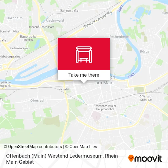 Offenbach (Main)-Westend Ledermuseum map