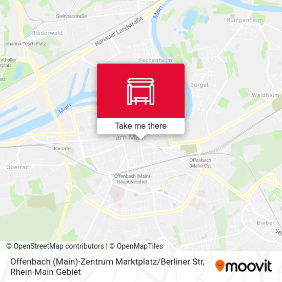 Карта Offenbach (Main)-Zentrum Marktplatz / Berliner Str