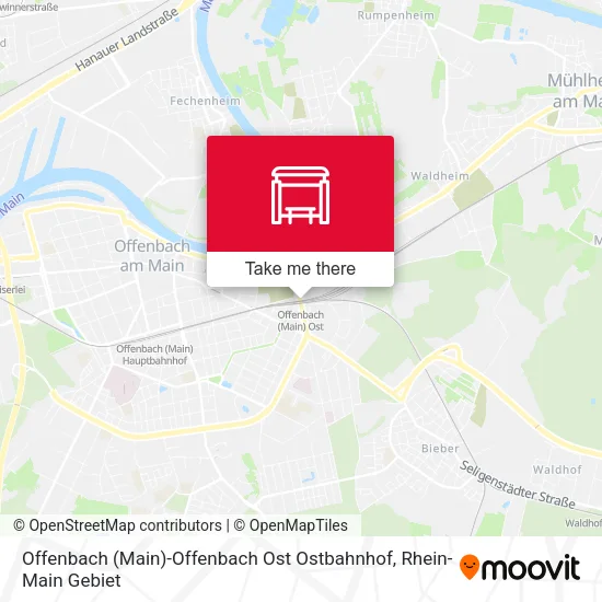 Карта Offenbach (Main)-Offenbach Ost Ostbahnhof