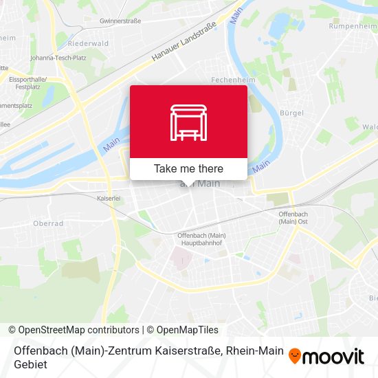 Карта Offenbach (Main)-Zentrum Kaiserstraße