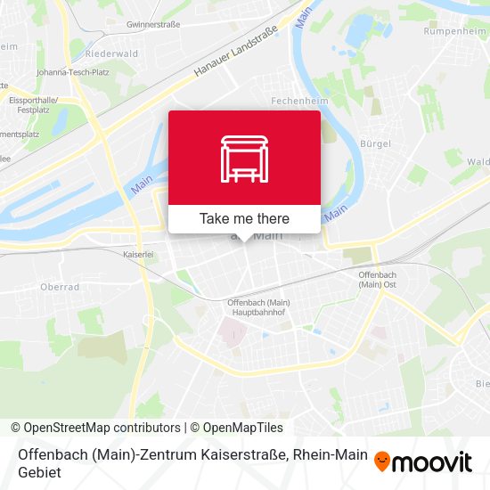Карта Offenbach (Main)-Zentrum Kaiserstraße