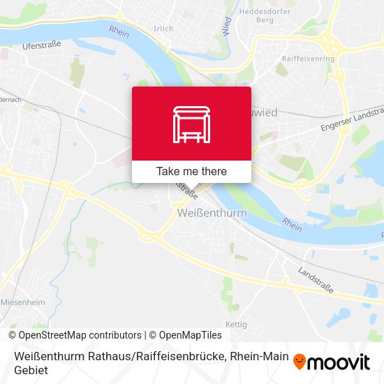 Карта Weißenthurm Rathaus / Raiffeisenbrücke