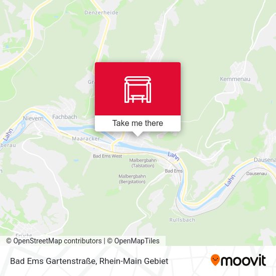 Карта Bad Ems Gartenstraße
