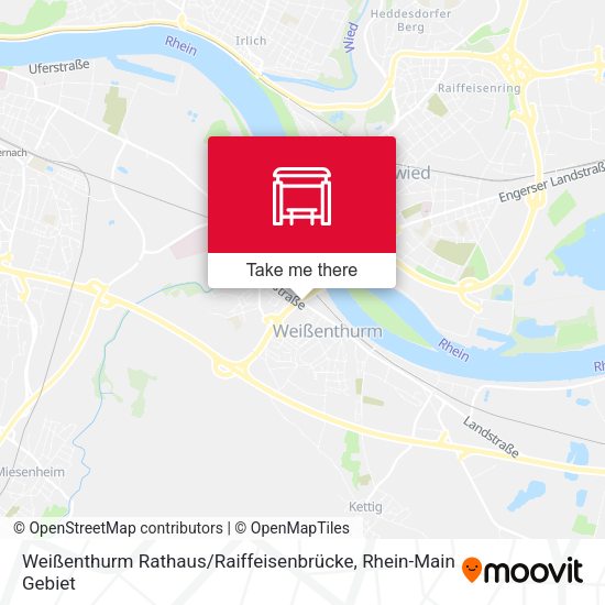 Карта Weißenthurm Rathaus / Raiffeisenbrücke