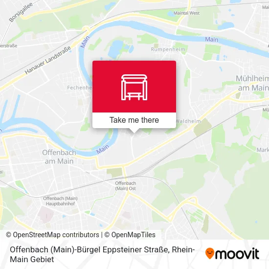 Карта Offenbach (Main)-Bürgel Eppsteiner Straße