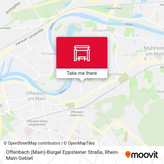 Карта Offenbach (Main)-Bürgel Eppsteiner Straße