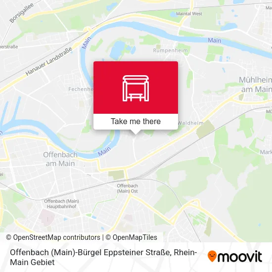 Карта Offenbach (Main)-Bürgel Eppsteiner Straße