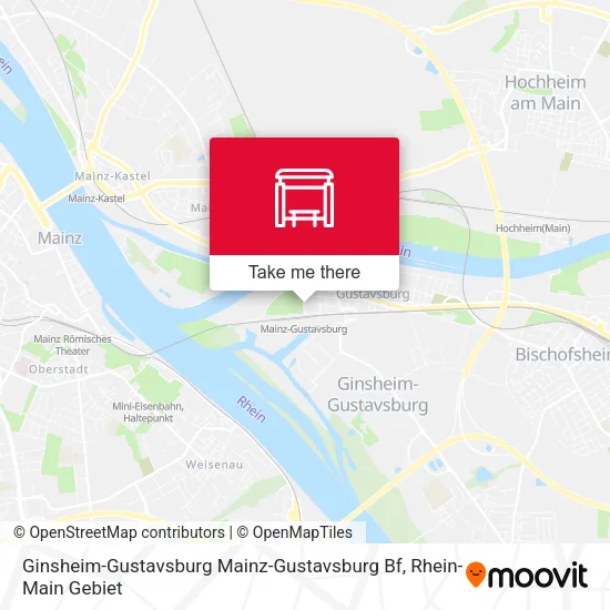 Карта Ginsheim-Gustavsburg Mainz-Gustavsburg Bf