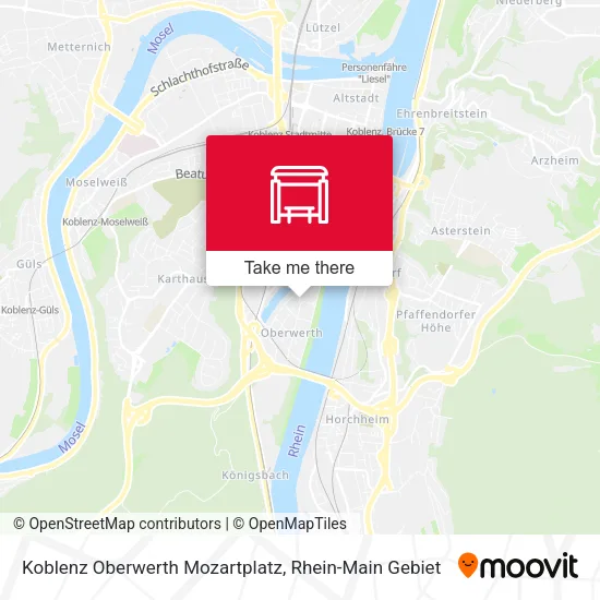 Карта Koblenz Oberwerth Mozartplatz