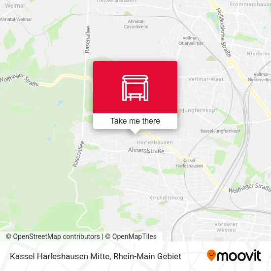 Карта Kassel Harleshausen Mitte