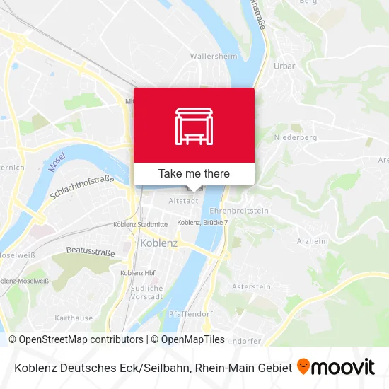 Карта Koblenz Deutsches Eck/Seilbahn