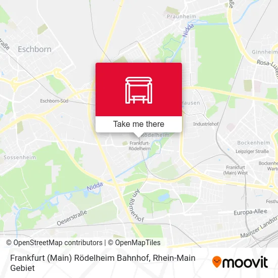 Карта Frankfurt (Main) Rödelheim Bahnhof