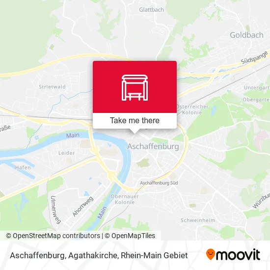 Карта Aschaffenburg, Agathakirche