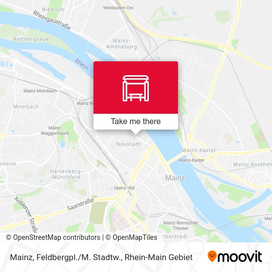 Карта Mainz, Feldbergpl./M. Stadtw.