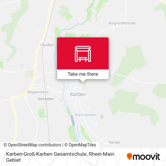 Карта Karben-Groß-Karben Gesamtschule