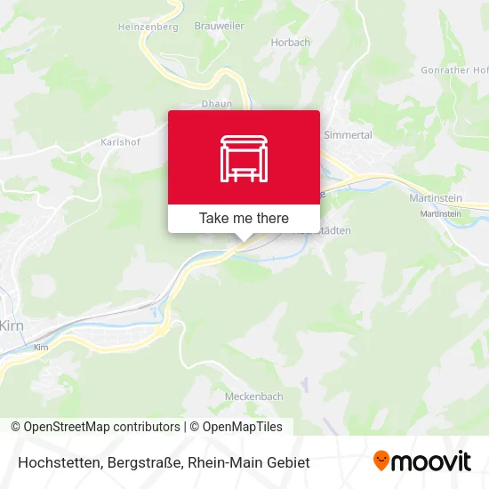 Карта Hochstetten, Bergstraße