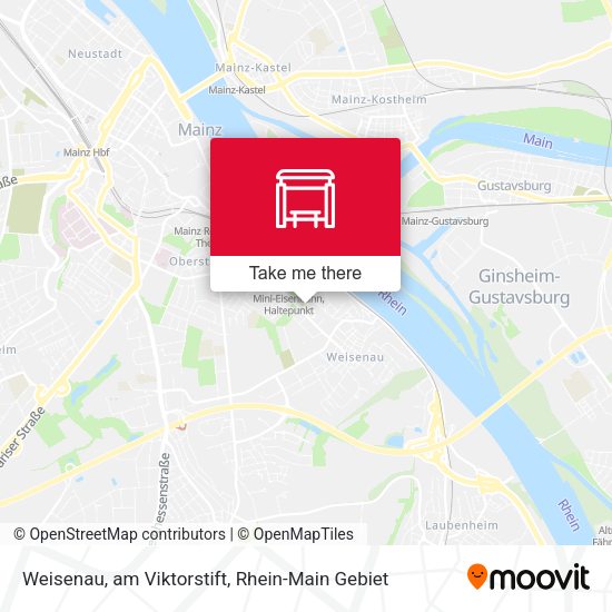 Карта Weisenau, am Viktorstift
