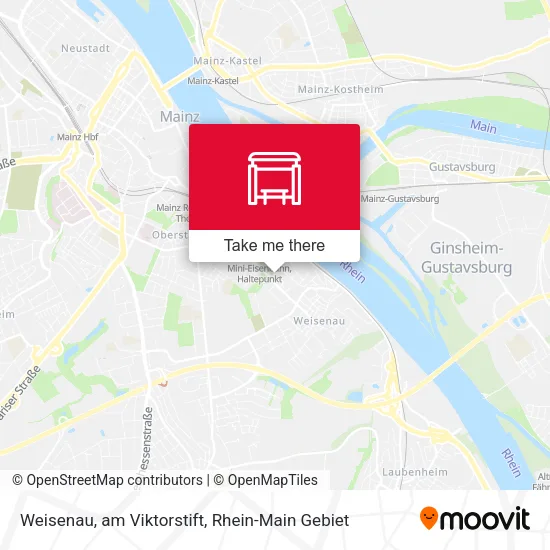 Карта Weisenau, am Viktorstift