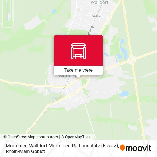 Карта Mörfelden-Walldorf-Mörfelden Rathausplatz (Ersatz)