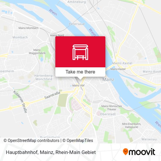 Карта Hauptbahnhof, Mainz