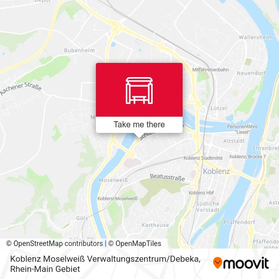 Koblenz Moselweiß Verwaltungszentrum / Debeka map
