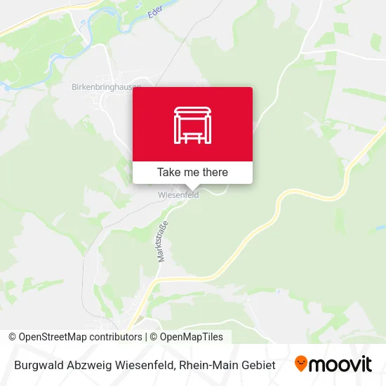Burgwald Abzweig Wiesenfeld map