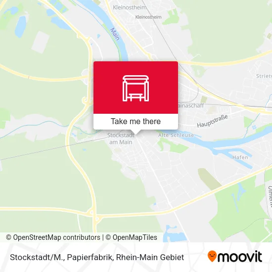 Stockstadt/M., Papierfabrik map