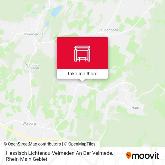 Карта Hessisch Lichtenau-Velmeden An Der Velmede