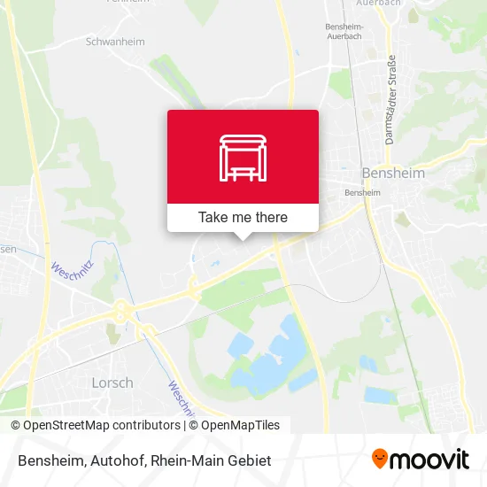 Bensheim, Autohof map
