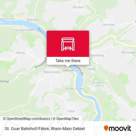 Карта St. Goar Bahnhof/Fähre
