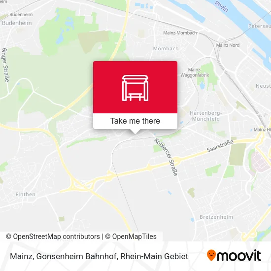 Карта Mainz, Gonsenheim Bahnhof
