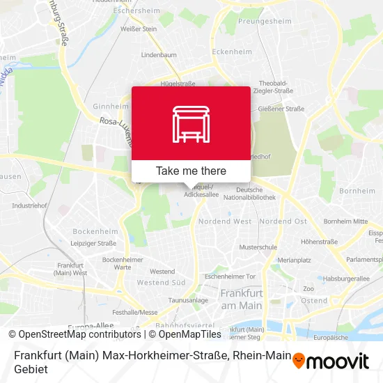 Карта Frankfurt (Main) Max-Horkheimer-Straße