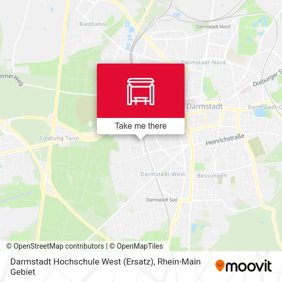 Карта Darmstadt Hochschule West (Ersatz)