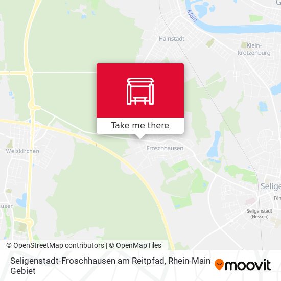 Seligenstadt-Froschhausen am Reitpfad map