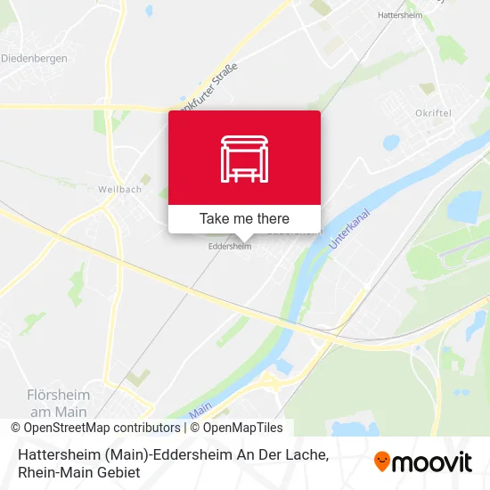 Карта Hattersheim (Main)-Eddersheim An Der Lache