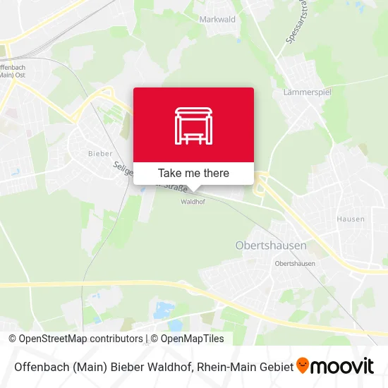 Offenbach (Main) Bieber Waldhof map