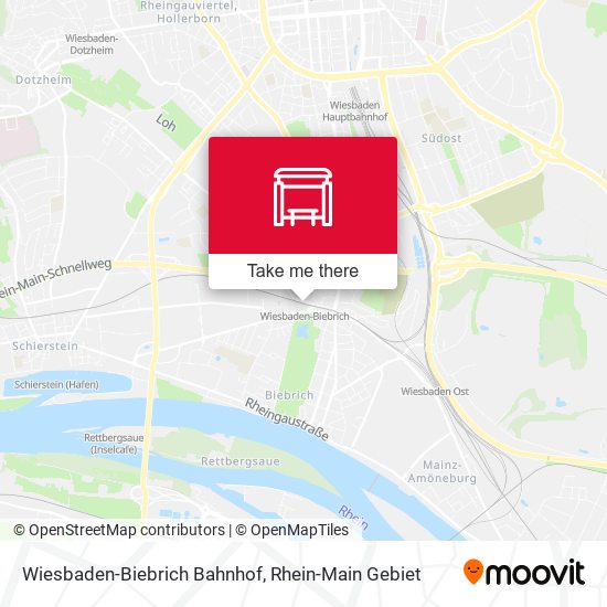 Карта Wiesbaden-Biebrich Bahnhof