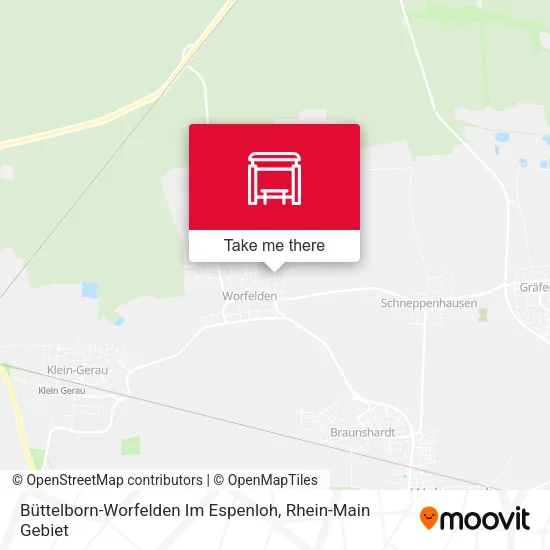 Карта Büttelborn-Worfelden Im Espenloh